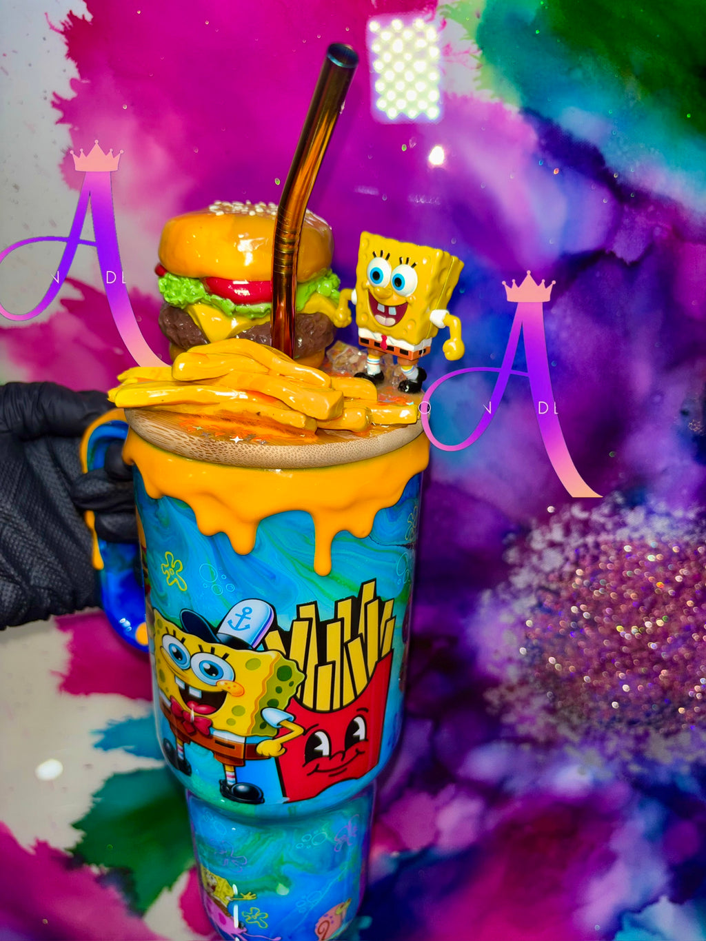🍔 “Krabby Patty Paradise” – 40 oz (Glass) Tumbler🍟 ✨PREMIUM✨