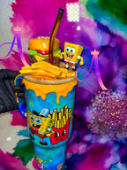 🍔 “Krabby Patty Paradise” – 40 oz (Glass) Tumbler🍟 ✨PREMIUM✨
