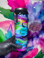 “Trapped in Enid’s Colors” – 30 oz Tumbler 🖤🕷️🕸️