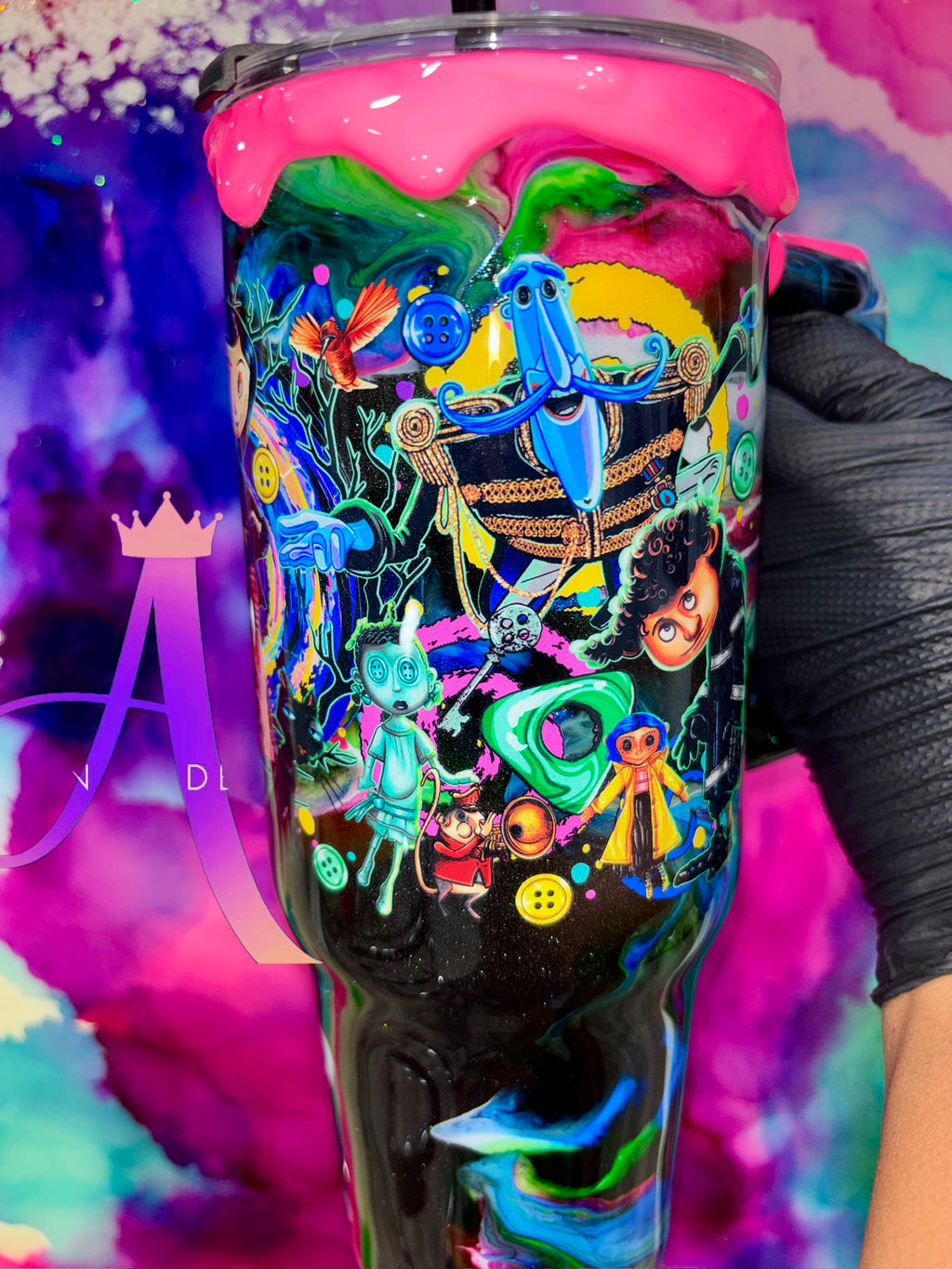 🪡✨“Coraline’s Escape” 40 Oz. Tumbler