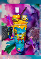🍔 “Krabby Patty Paradise” – 40 oz (Glass) Tumbler🍟 ✨PREMIUM✨