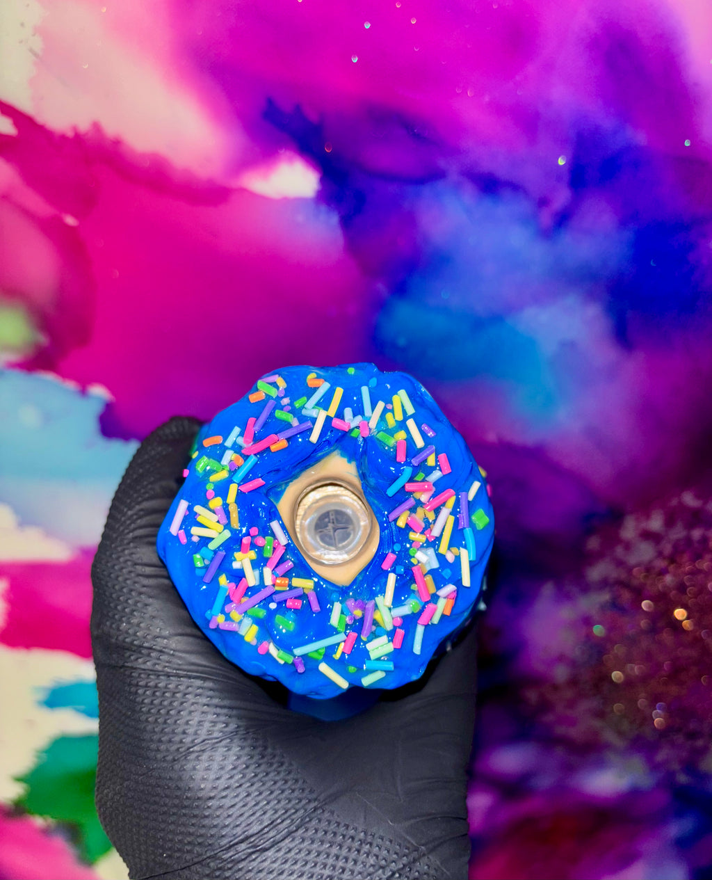 🍩🩷✨“Homers Heaven”✨18 Oz. Glass Tumbler  (✨🔵Blue Icing🔵✨)