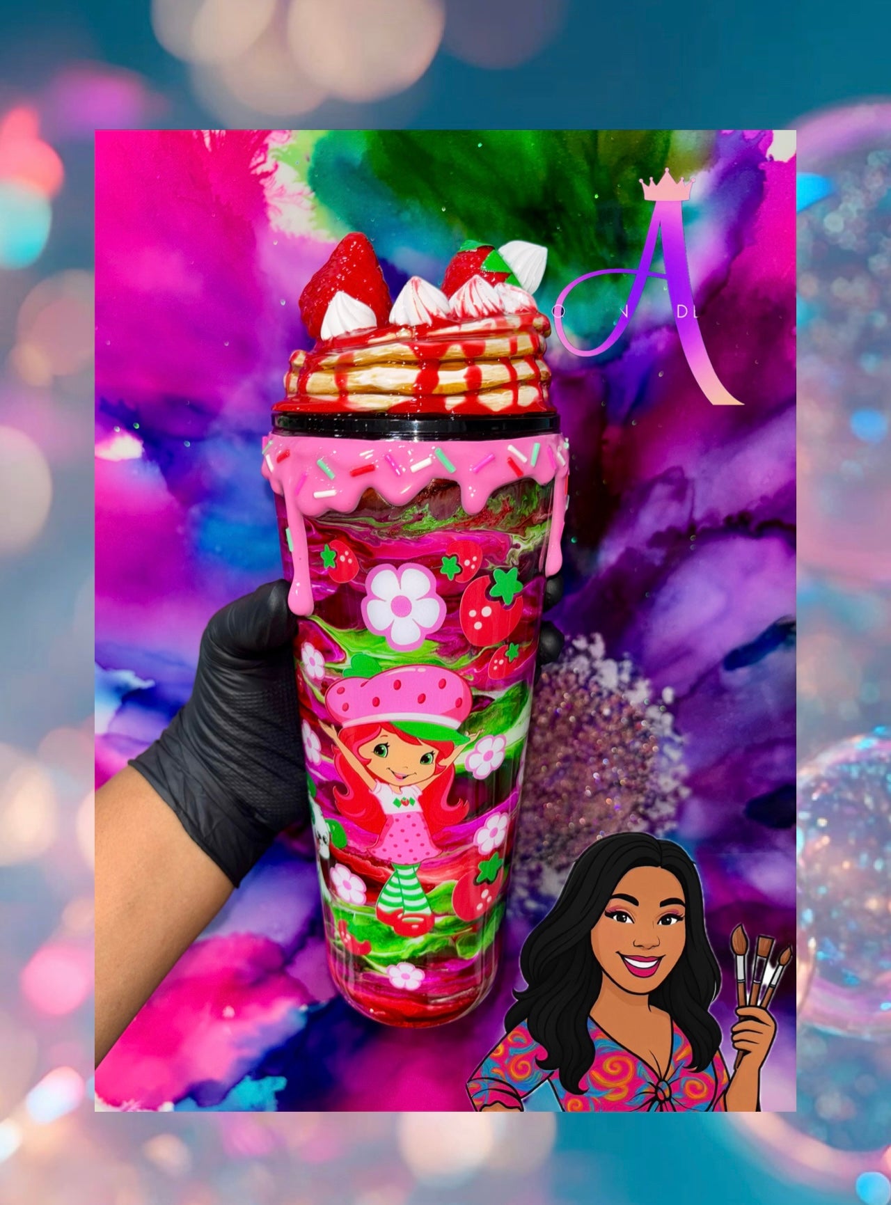“Sugar Berry Pancake Bliss” 🥞 🍓🍰24 Oz. Tumbler (PREMIUM)