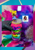 “Rugrats Dream Race”– 18 oz Glass Tumbler🍼✨🌈🩷💛💚💙✨