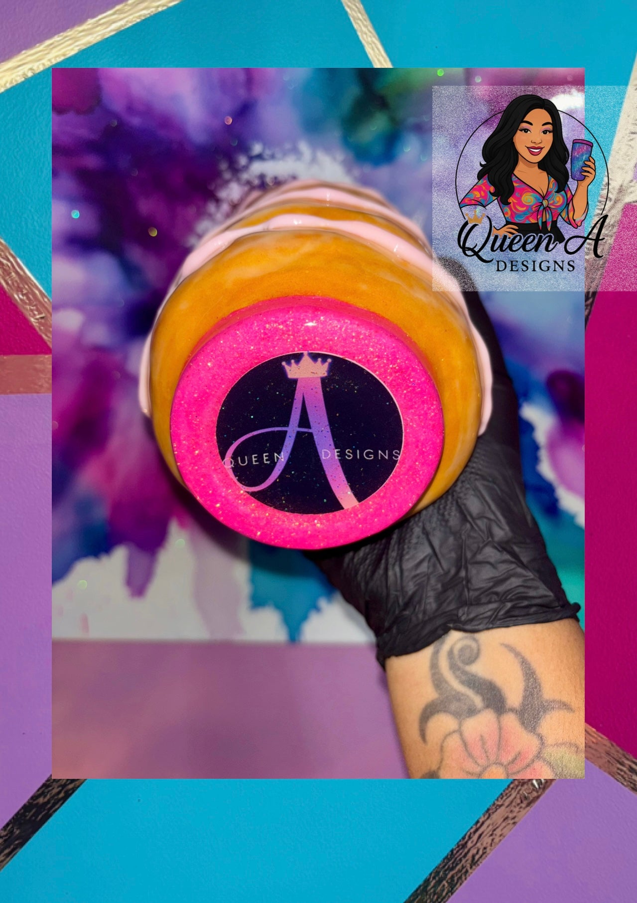 “Donut Queen” 20oz. 3D Tumbler