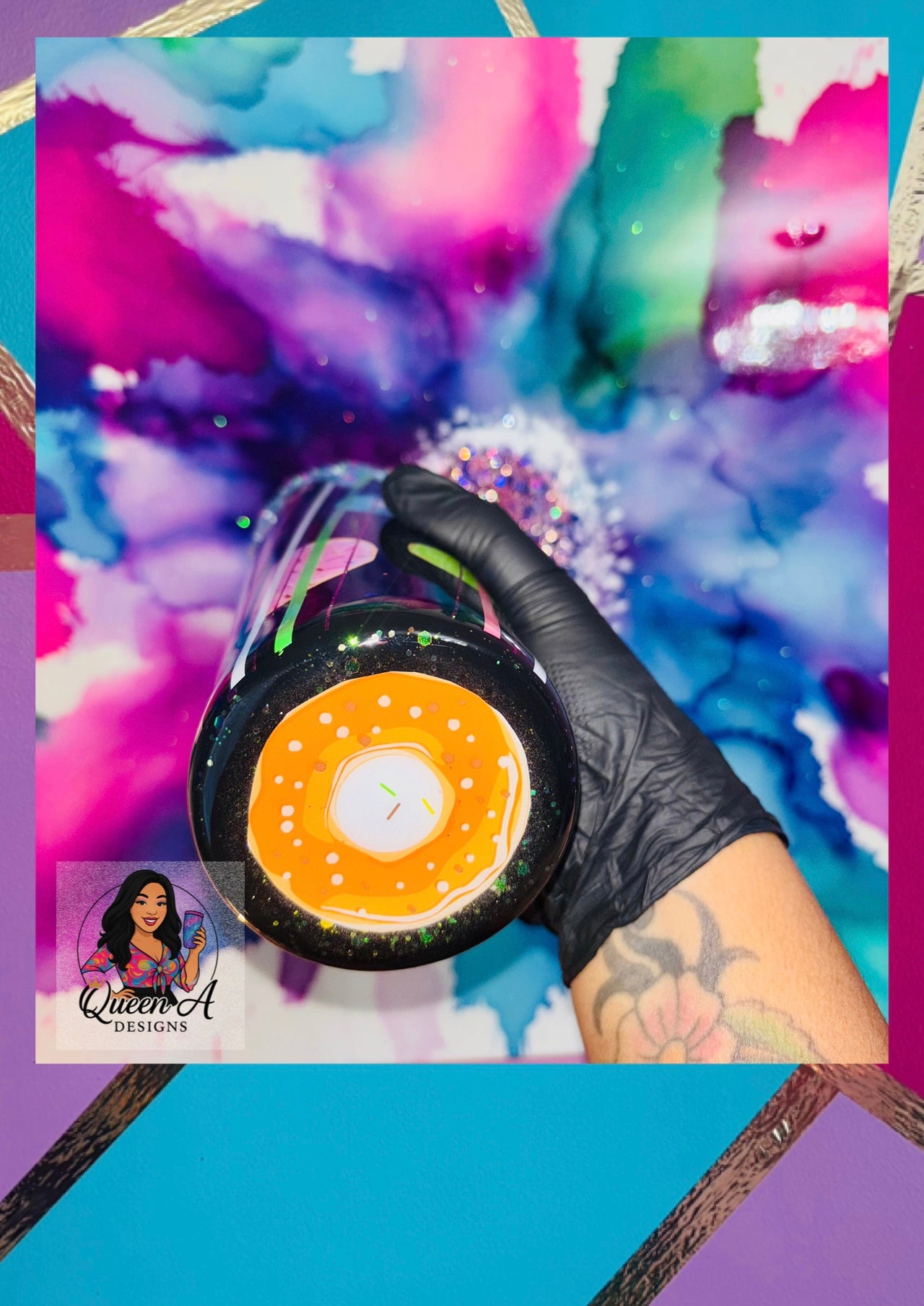 “Donut Party” 30oz. Tumbler with 3D Lid