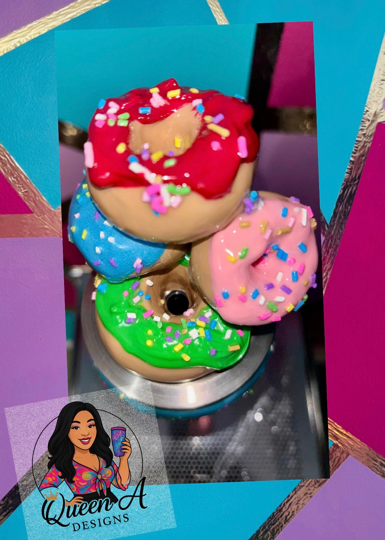 “Donut Party” 30oz. Tumbler with 3D Lid